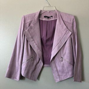 WHBM Linen Blazer Lavender Size 4 Open Front